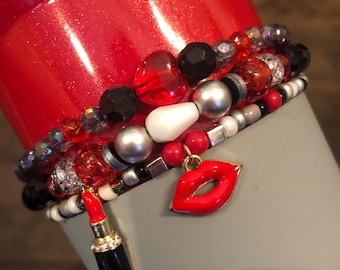 Stanley x Elf Red Delicious Stack, Stanley Accessories, Tumbler Accessories, Boot Topper Charms, Stanley Cup Charms