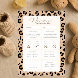 Baby Prediction Card | Guess Birth Date | Baby Shower | Printable | Boy Girl | Canva PDF | Birth Games | Predictions