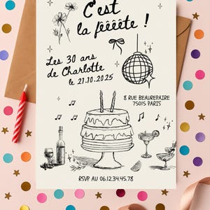 Invitation | Personalized Card | Birthday | Printable | Canva PDF | Party | Celebration | Digital | Elegant | Happy Birthday