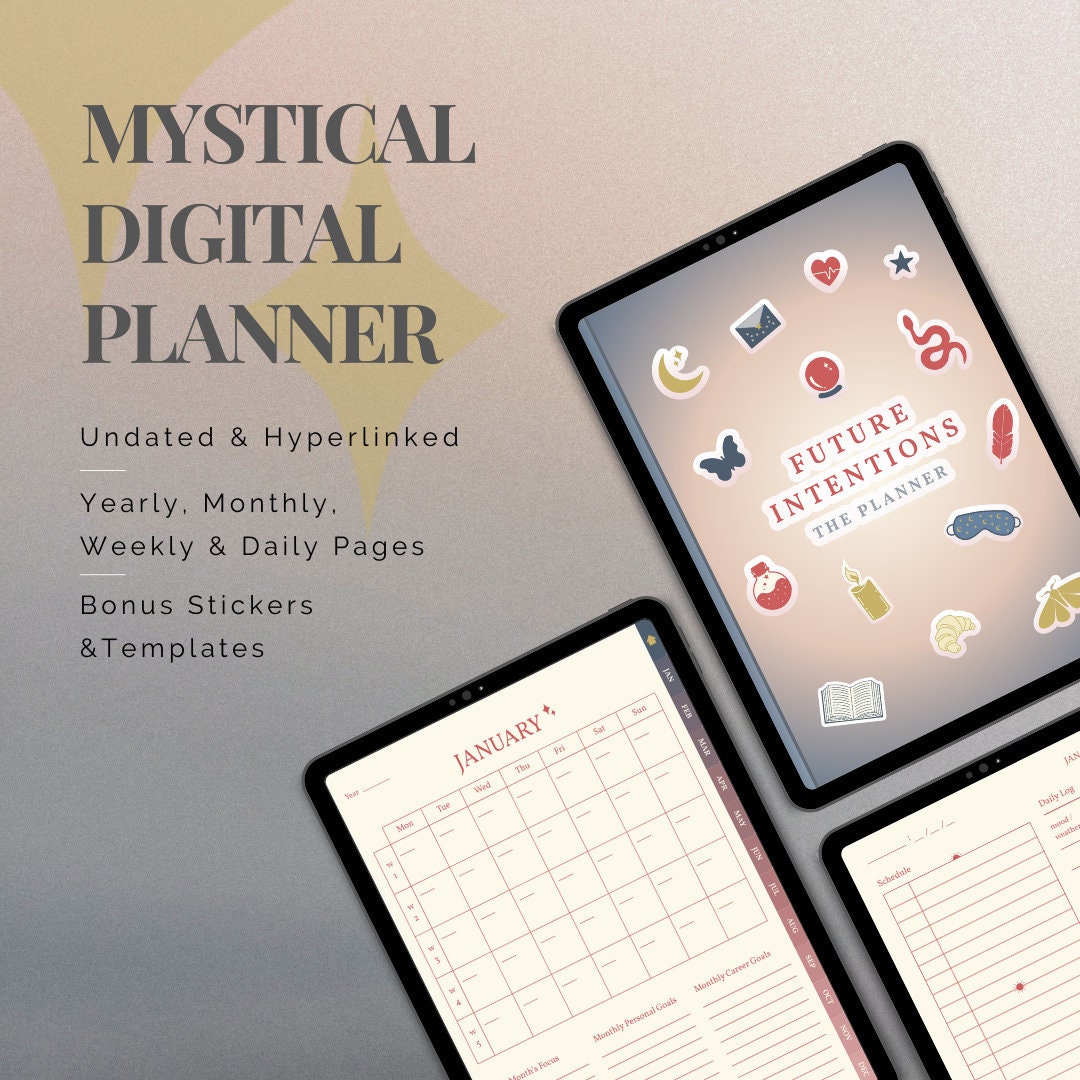 Mystical Digital Undated Planner | Witchy | Minimalist | Goodnotes ...
