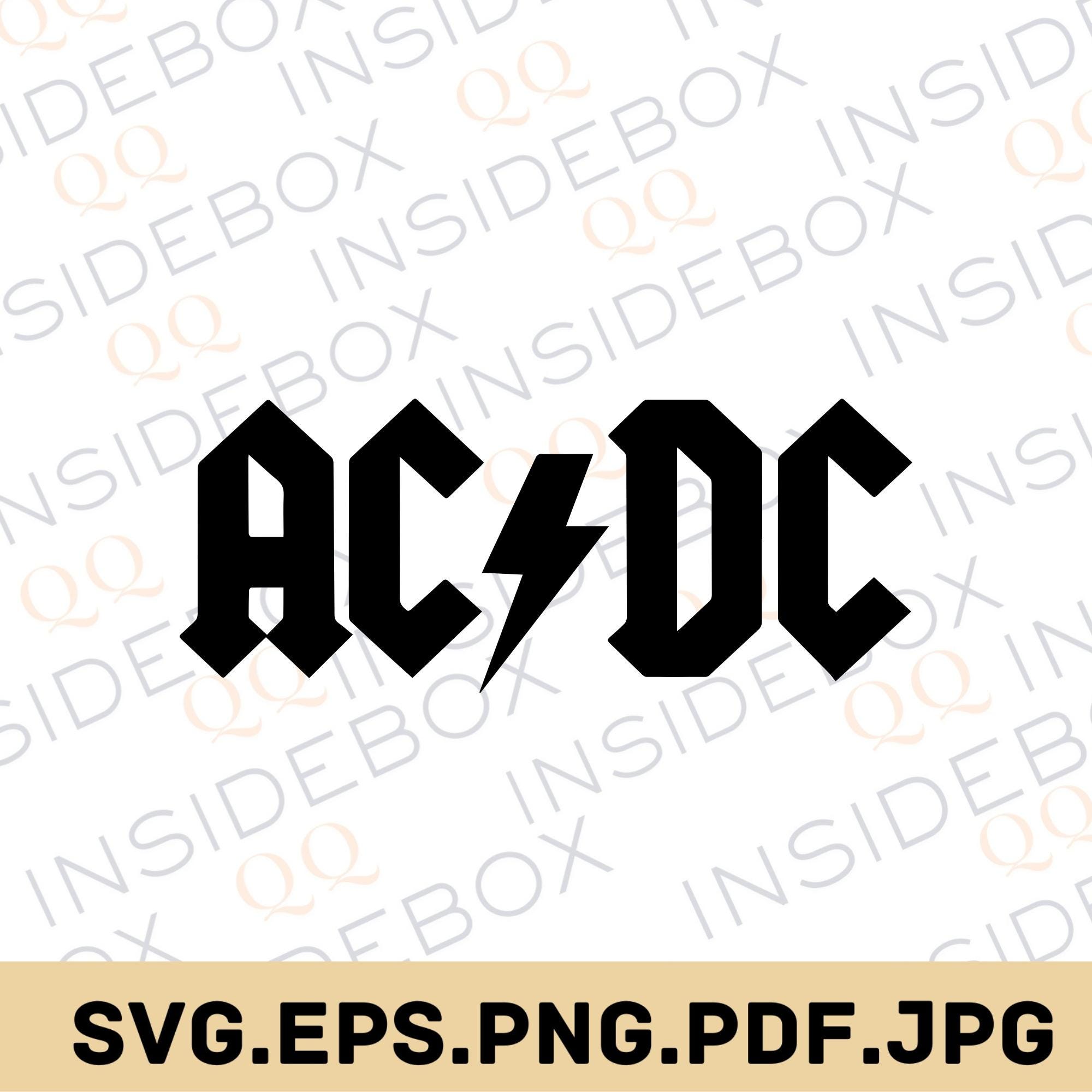 ACDC Svg, Vector File Vingtage Hard Rock Svg, Cricut, Svg, Silhoutte ...