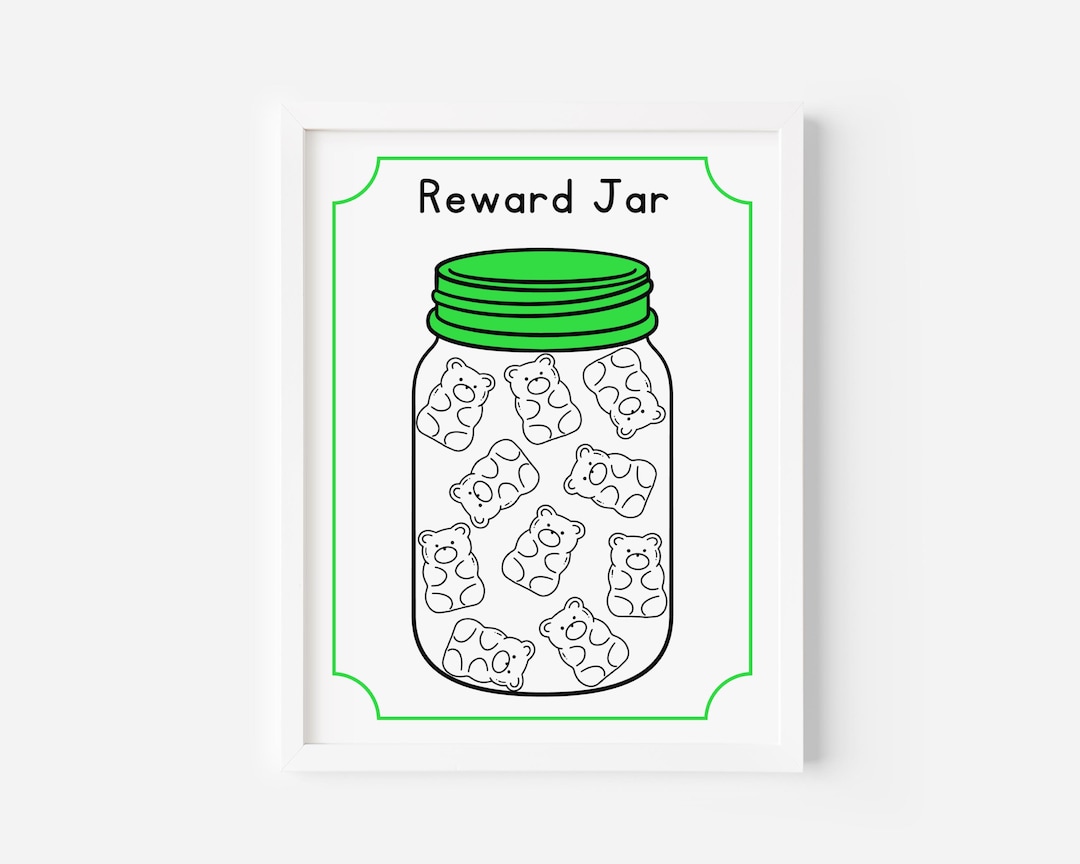 Kids Reward Jar Printable, Kids Reward Chart, Marble Jar, Toddler ...