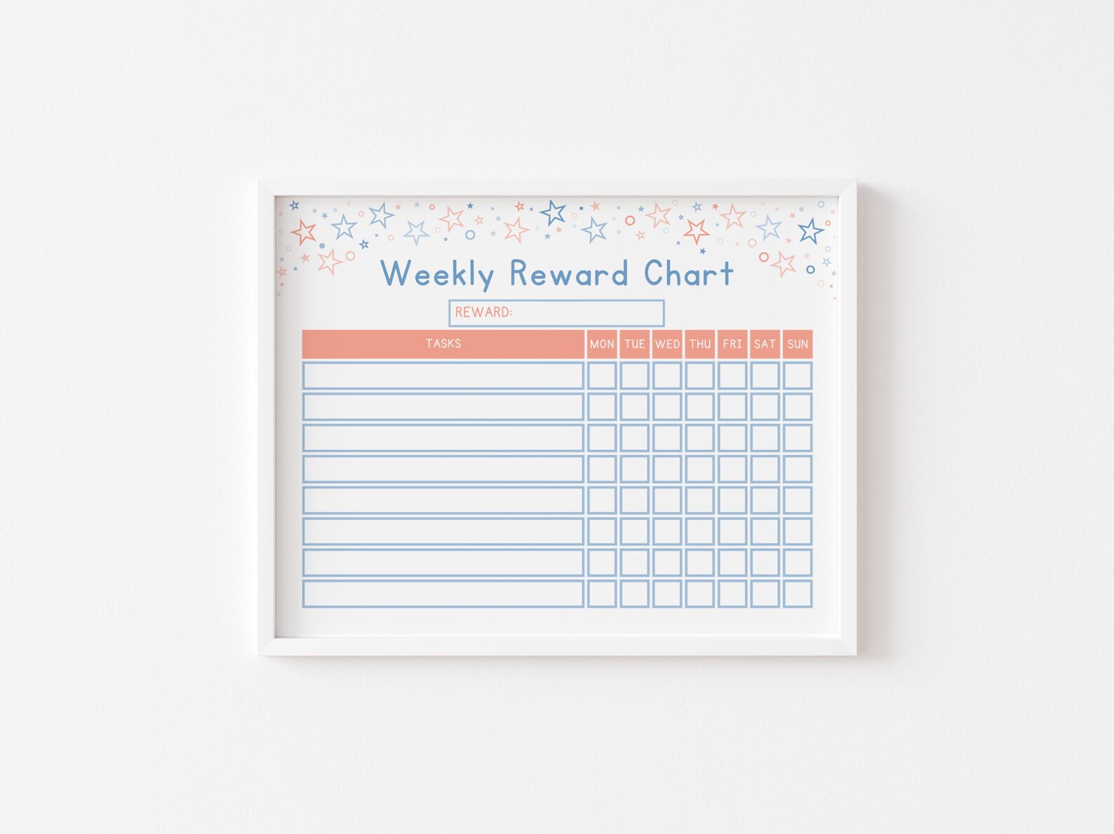 Kids Weekly Reward Chart Printable, Positive Reinforcement, Editable ...