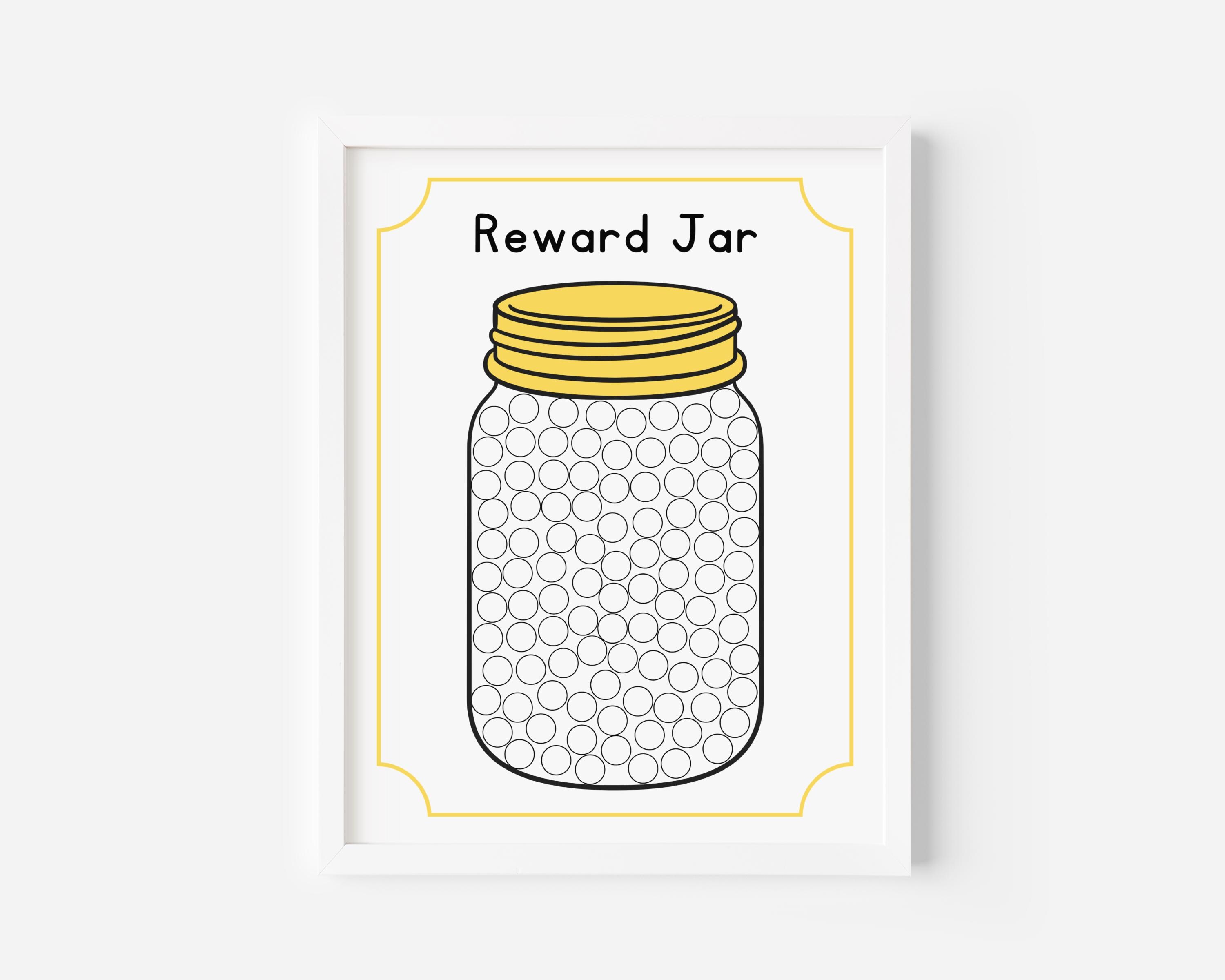 100 Marbles Kids Printable Reward Jar, Kids Reward Chart, Marble Jar ...