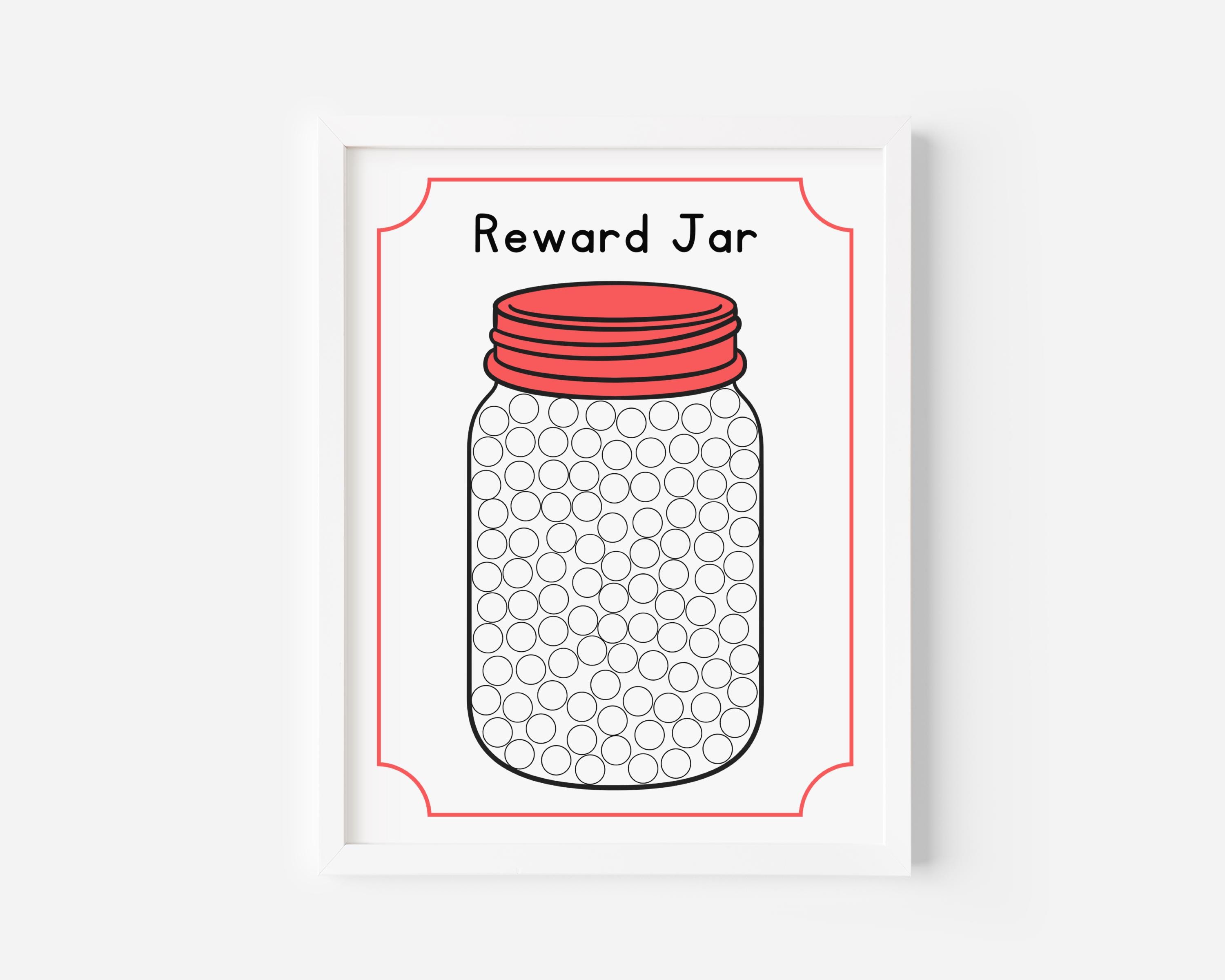 100 Marbles Kids Printable Reward Jar, Kids Reward Chart, Marble Jar ...
