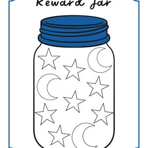 Kids Printable Reward Jar, Reward Chart Printable, Marble Jar Printable ...