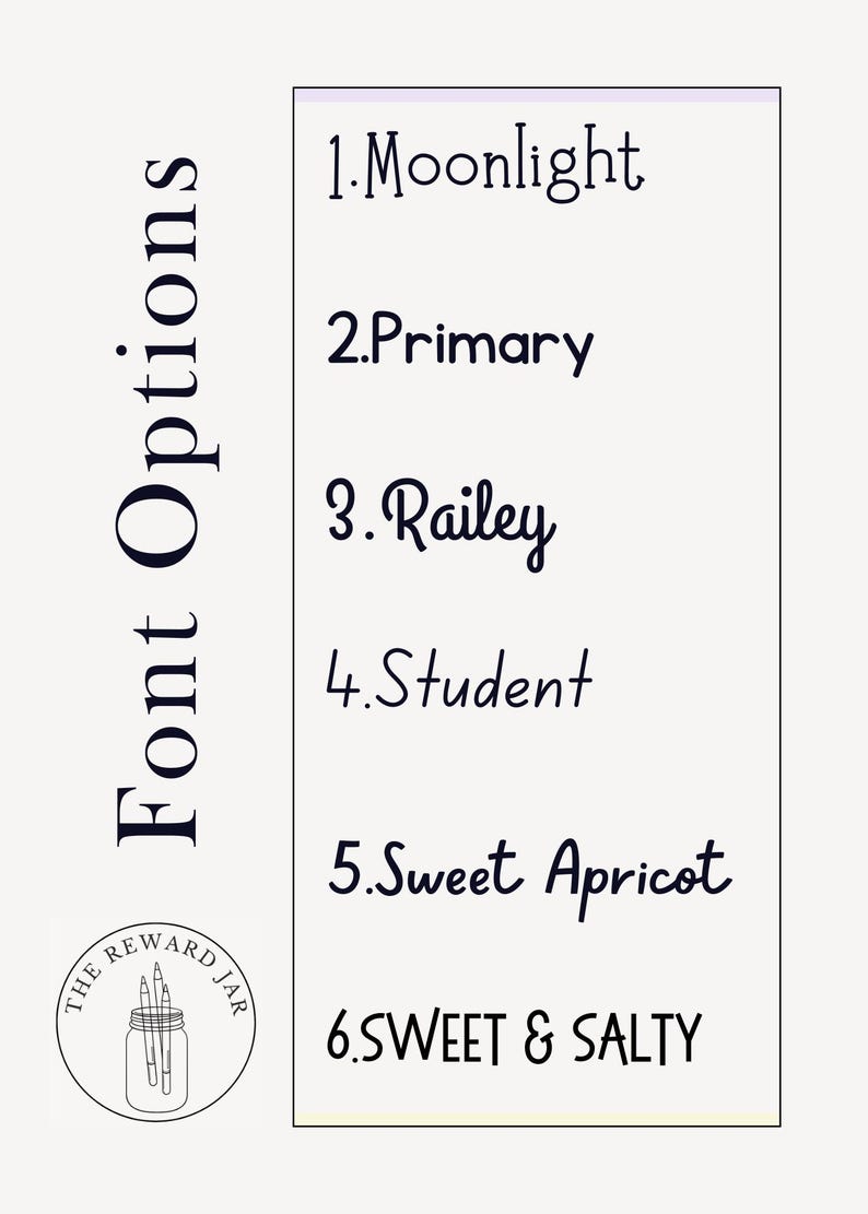 Font options for personalization