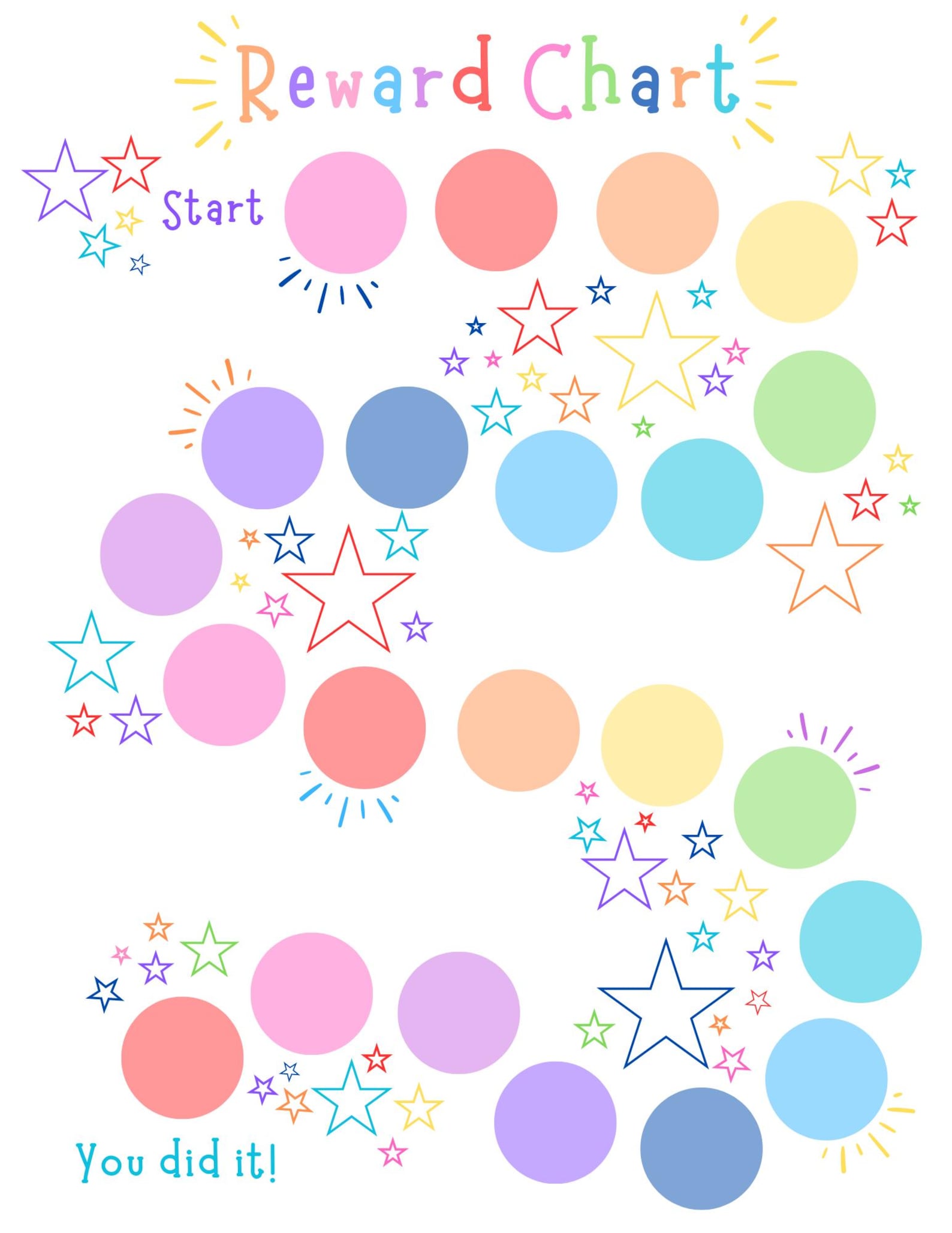 Kids Reward Chart Printable, Toddler Reward Chart, Kids Behavior Chart ...