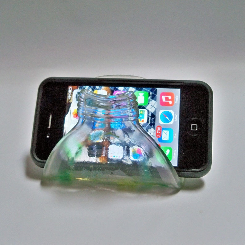 Recycled Clear Bottle Business Card, iPhone, or iPod Holder image 4