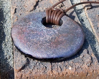 Wisiorek ze szkła topionego Raku Look