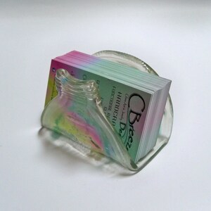 Recycled Clear Bottle Business Card, iPhone, or iPod Holder image 1