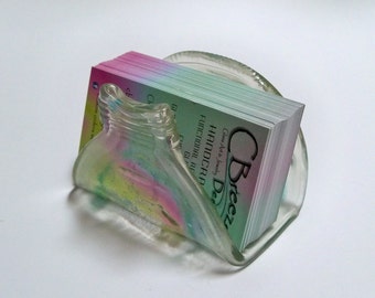 Recycled Clear  Bottle Business Card,   iPhone, or iPod Holder