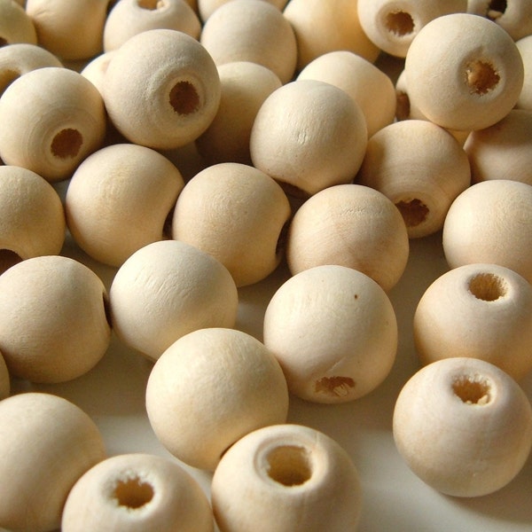 Raw Wood Beads - 9/16'' (14mm)