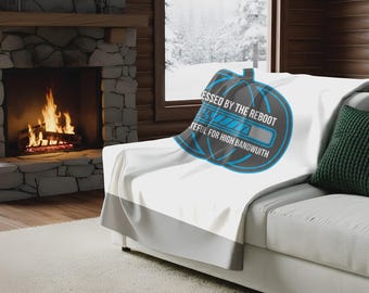 Sherpa Fleece Blanket, Tech Humor Graphic, Cozy Plush Throw, Gamer Programmer Gift