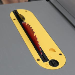 Zero Clearance Throat Plate for DeWalt DWE7491 & DWE7485 | Removable Inserts | PETG Plate + ABS Inserts | Table Saw Upgrade