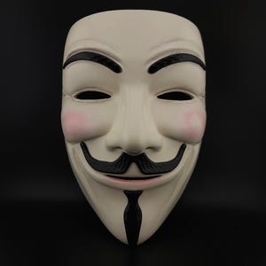 Guy Fawkes Mask - V for Vendetta Style - High-Quality 3D Printed Cosplay Mask with Optional Wig