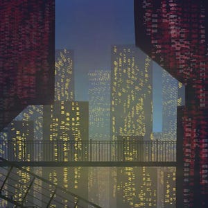 Digital Wall Art, Futuristic Wall Art, Art, City Scape, City Art, Cyberpunk, Made on Procreate