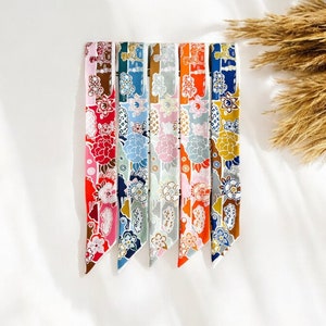 Pony Tie, Skinny Scarf,  Bag Handle, Luxury Retro Silk Scarf for Women, Versatile Handbag Ribbon, Fashion Hair Band, Brand Style Accessory
