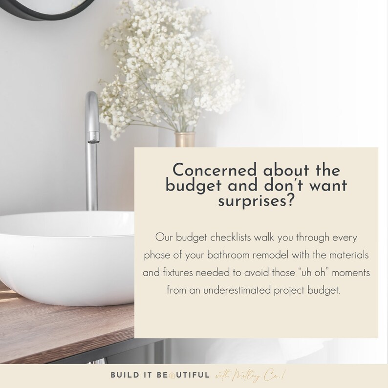 Bathroom remodel checklist, bathroom renovation checklist, homeowner checklist, home remodel planner