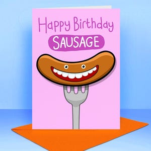 Happy Birthday WURST - Geburtstagskarte - Schrulliges - witziges - einzigartiges Design.