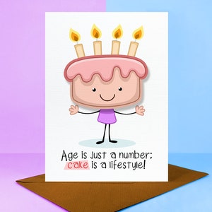 Happy Birthday Cake - Blank oder personalisierte Nachricht innen - Handgemachte 3D Grußkarte - Nan Freundin Frau Mädchen Junge Bruder Schwester Freund