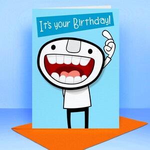 Es tu cumpleaños - Mensaje en blanco o personalizado - Hecho a mano - Para papá hermano novio hijo amigo hombre niño tarjeta de cumpleaños