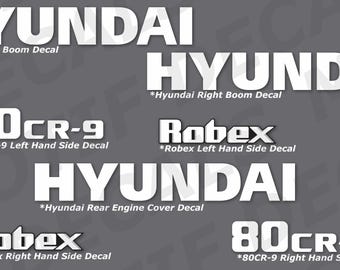 SVG Hyundai Robex 80CR-9 Excavator | Digger Decal | Sticker Vector | Digital File