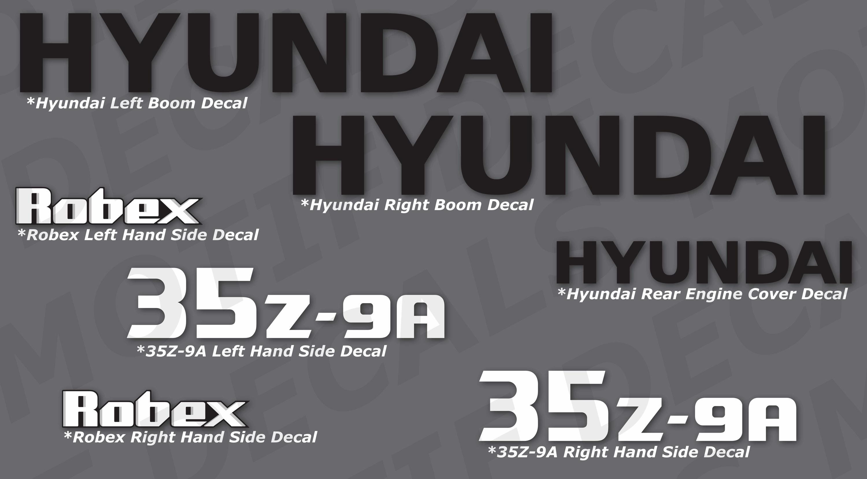 SVG Hyundai Robex 35Z-9A/ R35 Excavator | Digger Decal | Sticker