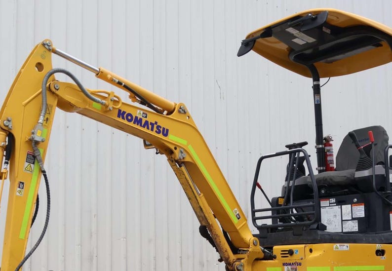 SVG Komatsu PC18MR-3/PC18 Excavator | Digger Decal | Sticker Vector | Digital File image 2