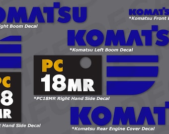 SVG Komatsu PC18MR-3/PC18 Excavator | Digger Decal | Sticker Vector | Digital File