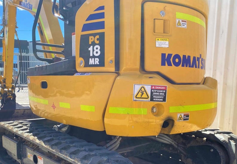 SVG Komatsu PC18MR-3/PC18 Excavator | Digger Decal | Sticker Vector | Digital File image 5