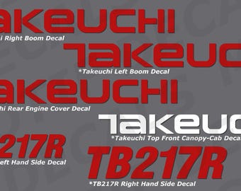 SVG Takeuchi TB217R/TB217 Excavator | Digger Decal | Sticker Vector | Digital File