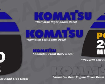 SVG Komatsu PC20MR-3/PC20 Excavator | Digger Decal | Sticker Vector | Digital File