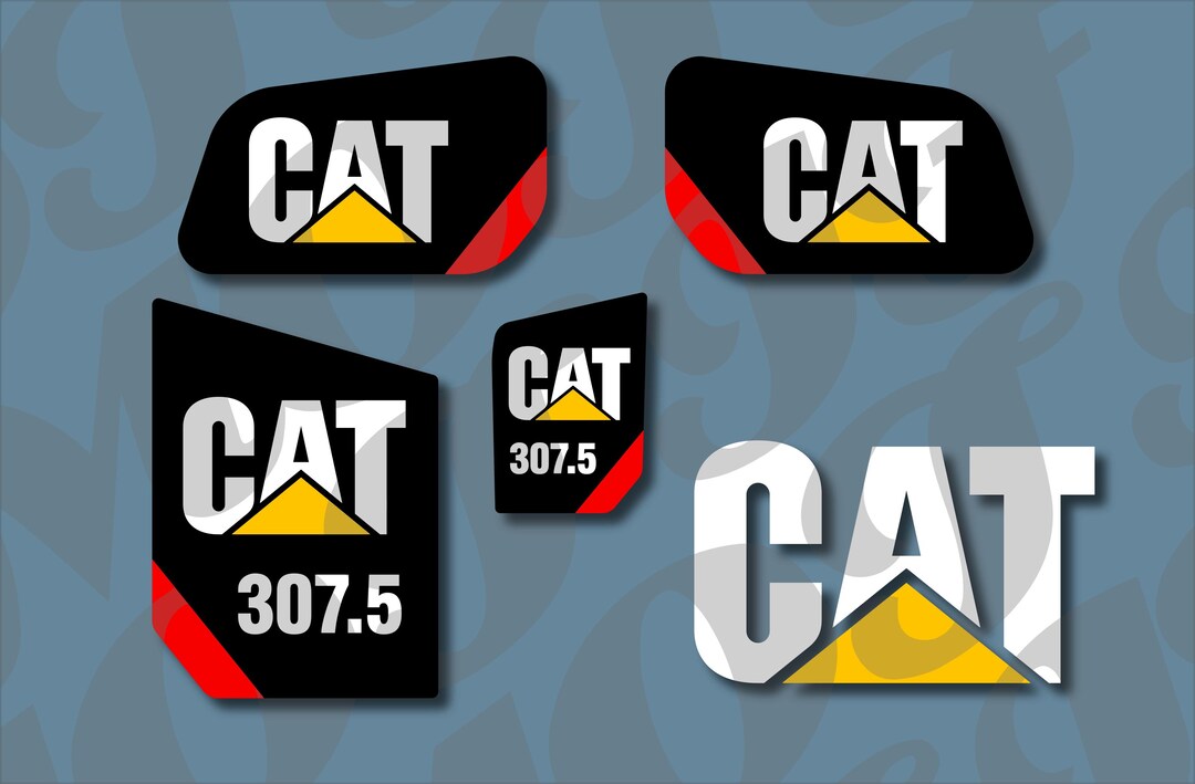 307 Engine Sticker SVG Caterpillar/ CAT 307.5 Excavator Digger Decal Sticker Vector ...