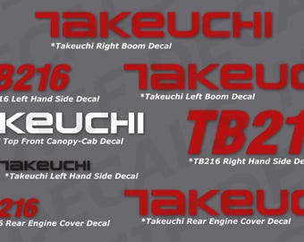 SVG Takeuchi TB216 Excavator | Digger Decal | Sticker Vector | Digital File