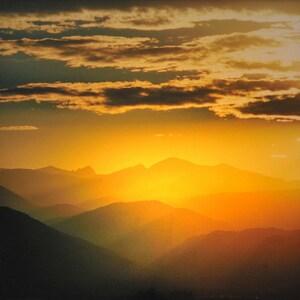 Mountain Silhouette Night Light from the signature photography line of Steele Photography. Louisville, Colorado