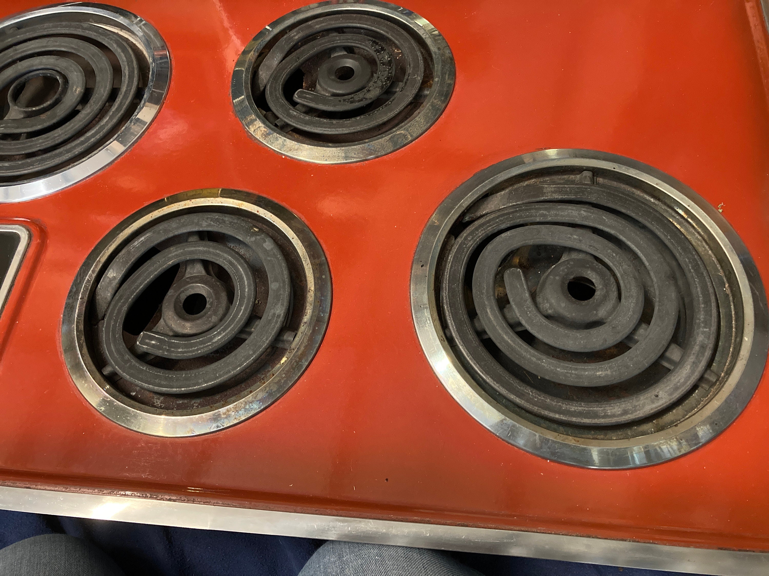 ジェリーズナゲット　赤　1970年新品未開封 Vintage 1970s Frigidaire RARE Red Poppy GM Electric Stovetop