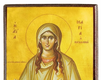 Saint Mary Magdalen, the Myrrh-Bearer, Byzantine icon, orthodox icon, handmade icon