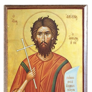 Saint Alexius, The man of God, in Rome, Byzantine icon, orthodox icon, handmade icon