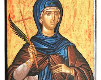 Saint Matrona, of Chios, Greece, Byzantine icon, orthodox icon, handmade icon