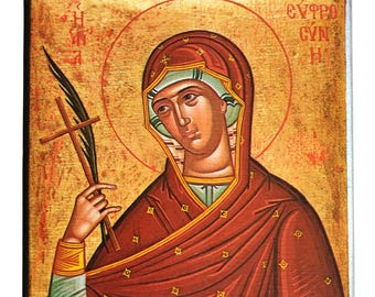 Saint Euphrosyne, nun, of Alexandria, Byzantine icon, orthodox icon, handmade icon