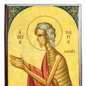 Saint Mary of Egypt, Byzantine icon, orthodox icon, handmade icon