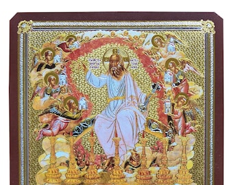 Apostle and Evangelist Saint John the Theologian, The Vision, Byzantine icon, orthodox icon, handmade icon