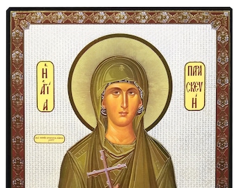 Saint Parasceve, The Great Martyr, of Rome, Byzantine icon, orthodox icon, handmade icon