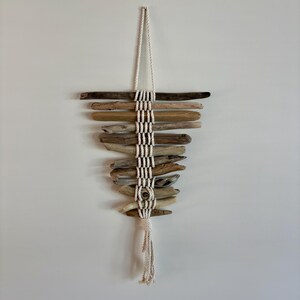 Woven Driftwood Wall Art, Driftwood Wall Hanging Decor, Beach Wall Art ...