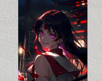 Guardian Girl, Star Galaxy, Magical Girl, Crazy Yandere Anime Girl, DIGITAL DOWNLOAD, Crazy Girlfriend, Wall Art, Wall Decor, Anime Poster