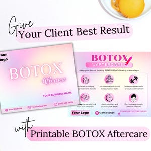 Modèle de carte de suivi Botox, Canva, bricolage numérique personnalisable, style mignon, matériel promotionnel Med Spa, client modifiable pour les entreprises de beauté