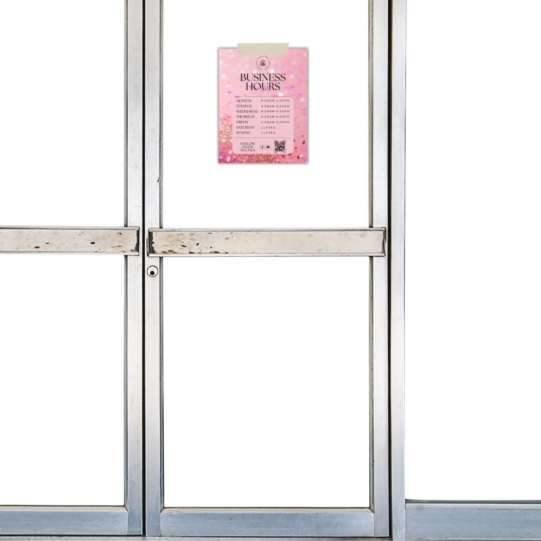 Printable Open Sign | Business Open Closed Sign | Business Hours Sign ...