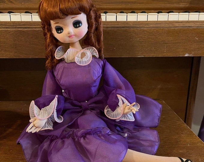 Vintage Pose Doll Bradley Big Sad Eye Red Head Sitting Doll Etsy