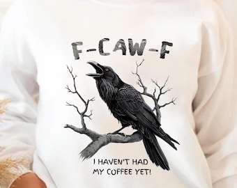 Funny Crow T-Shirt, Moonlit Raven Design, Sassy Bird Lover Gift